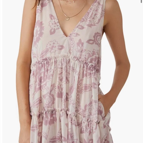 Free People Julianna floral maxi dress in a pink/ivory color combination XS - Picture 3 of 8